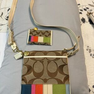 Coach purse with matching coin/key wallet
